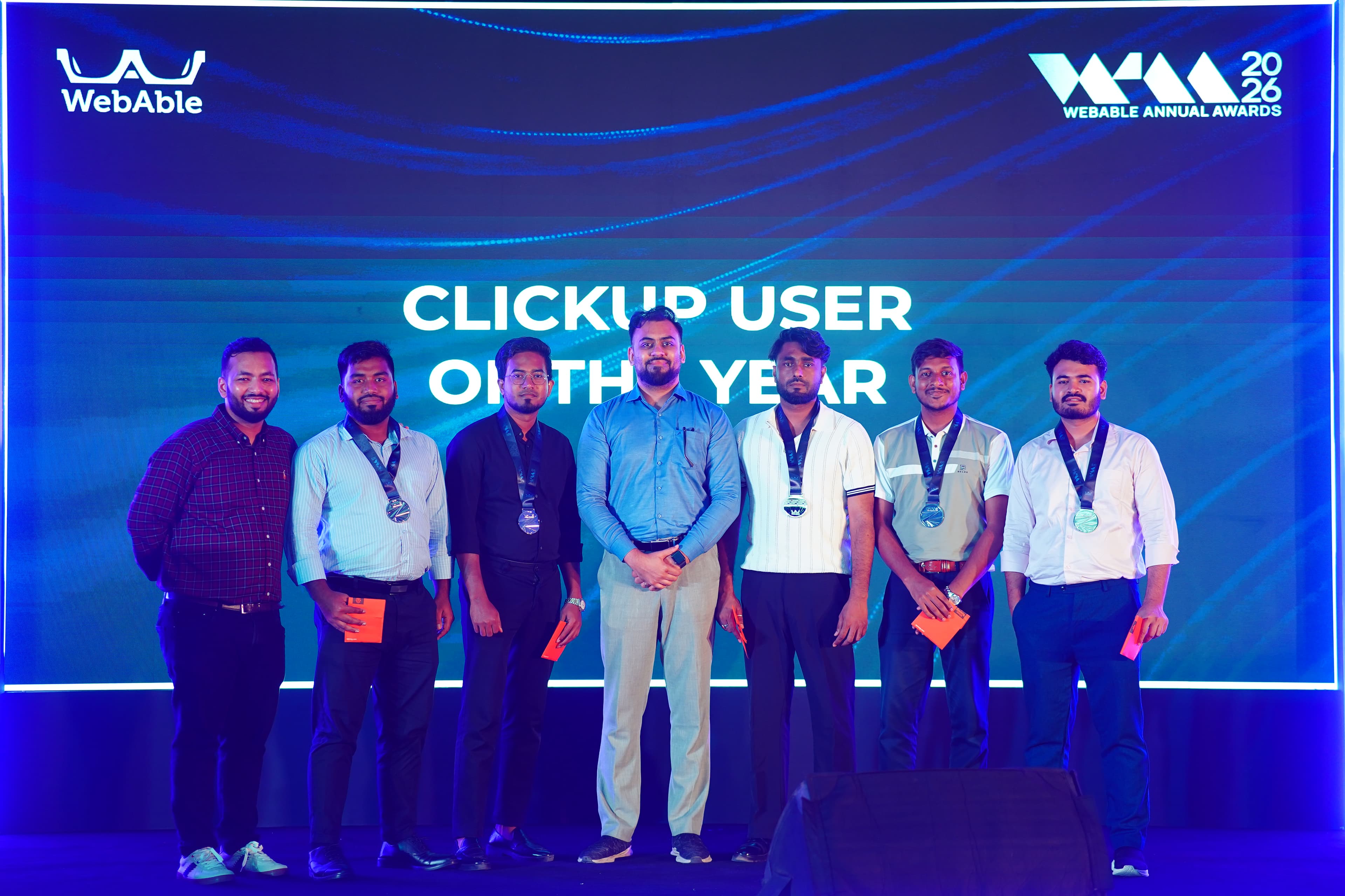 Team celebration — ClickUp User of the Year
